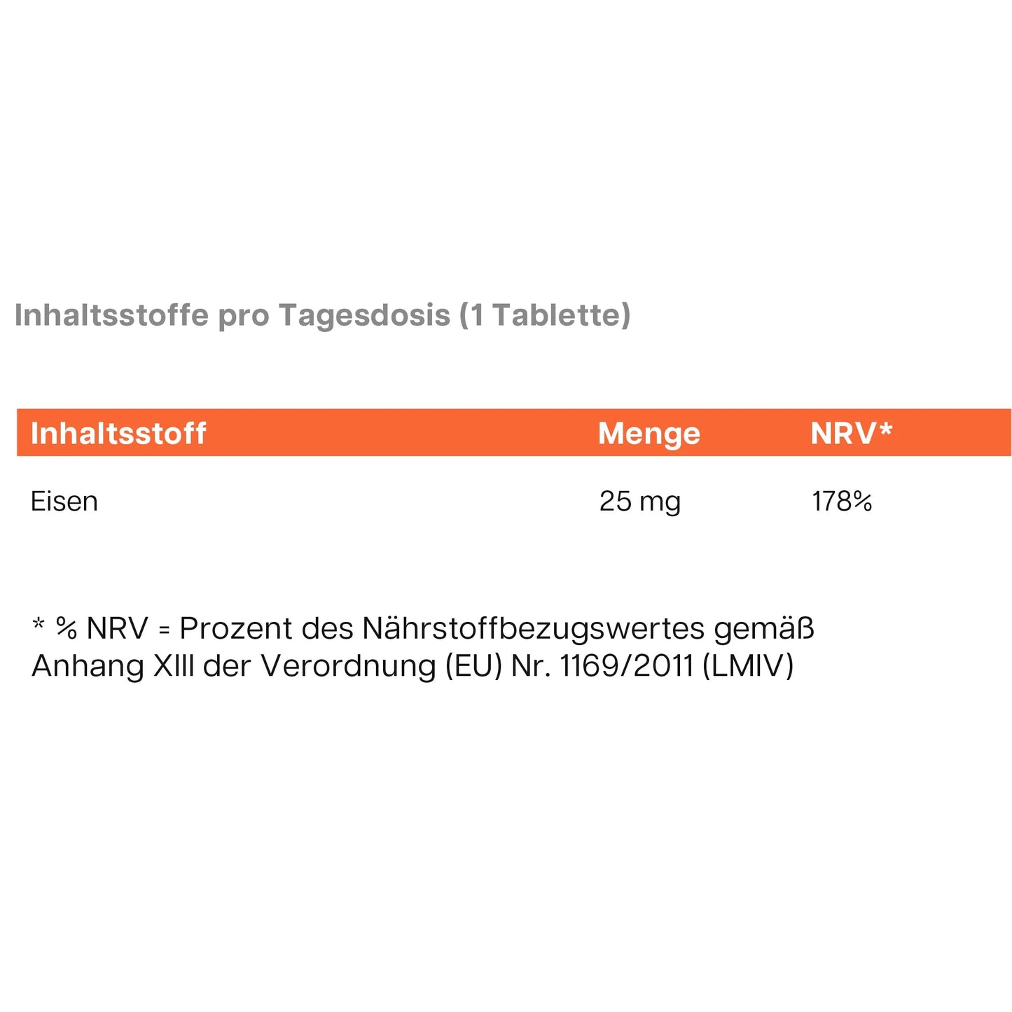 25mg Eisen Bisglycinat - dkansnatural