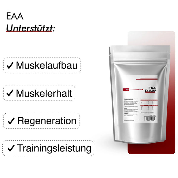 dkansnatural EAA Pulver Kirsche – Essentielle Aminosäuren Supplement für Sportler und Fitness