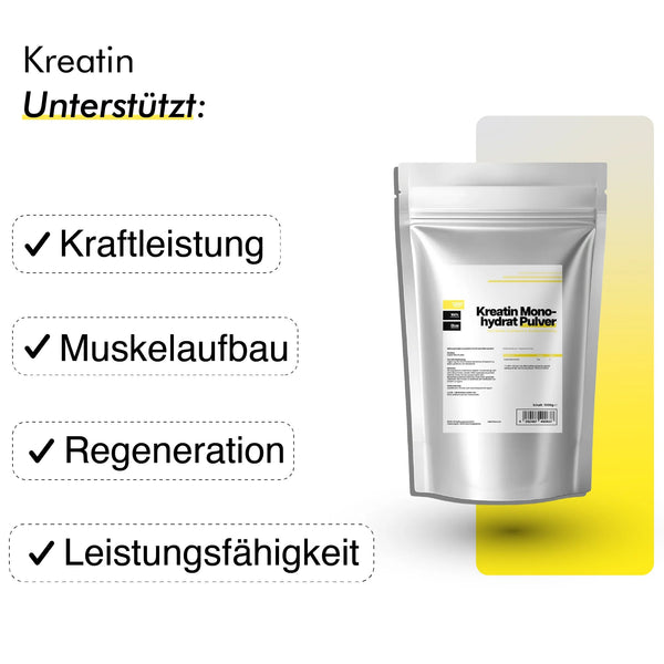 dkansnatural Kreatin Monohydrat Dose – Nahrungsergänzungsmittel für Sportler und Kraftsport