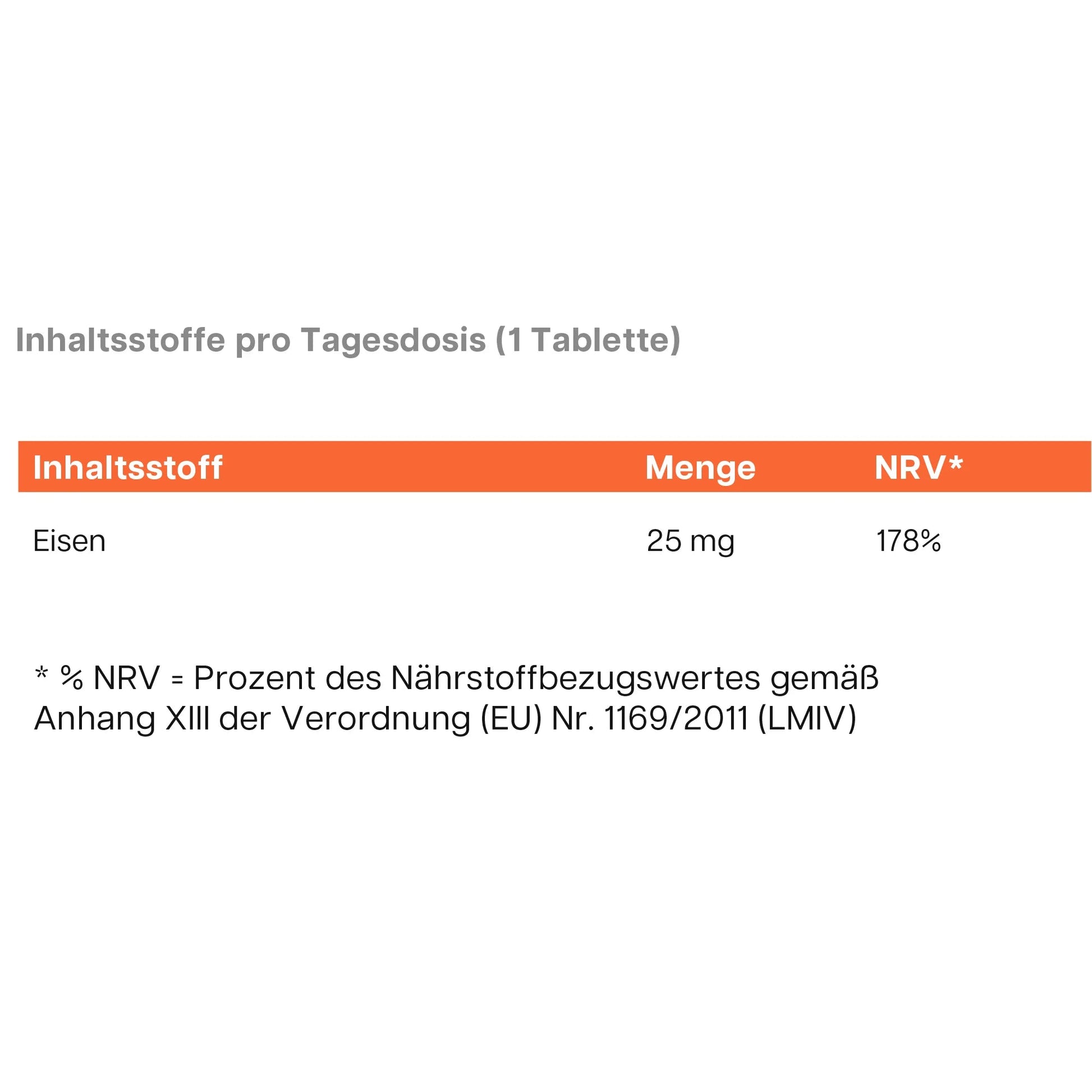 25mg Eisen Bisglycinat - dkansnatural