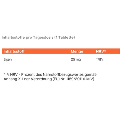 25mg Eisen Bisglycinat - dkansnatural