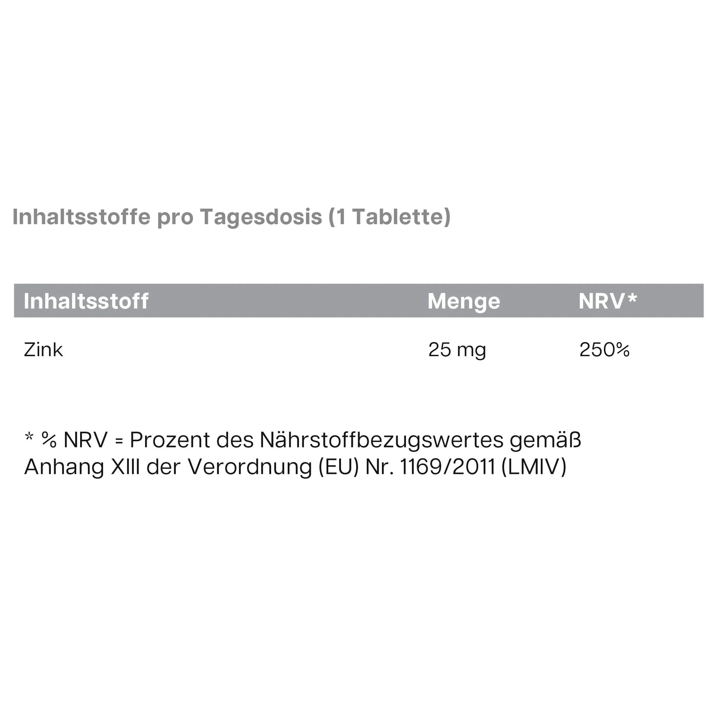 25mg Zink Bisglycinat - dkansnatural