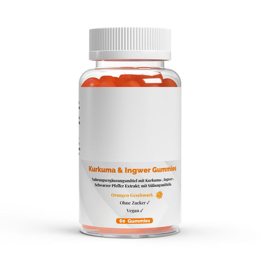 Kurkuma + Ingwer + Schwarzer Pfeffer Gummies - 60 Stk.