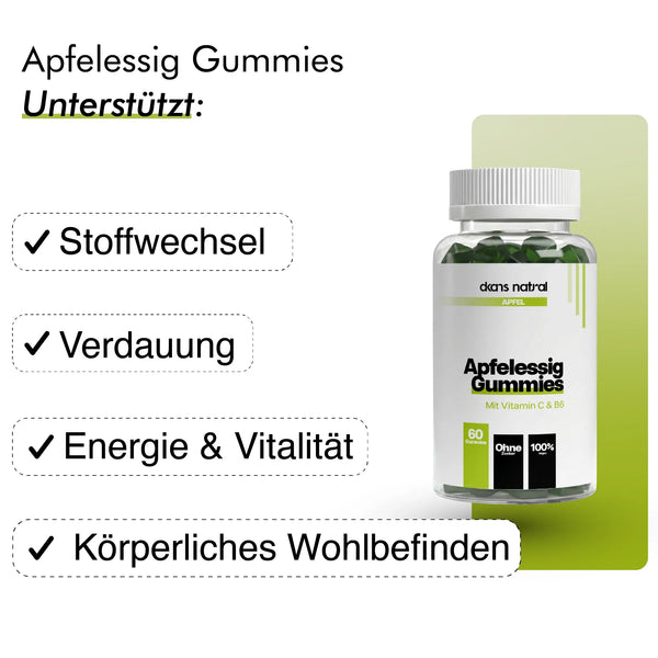 Apfelessig Gummies Vitamin C B6 Chrom – Vegan kaufen