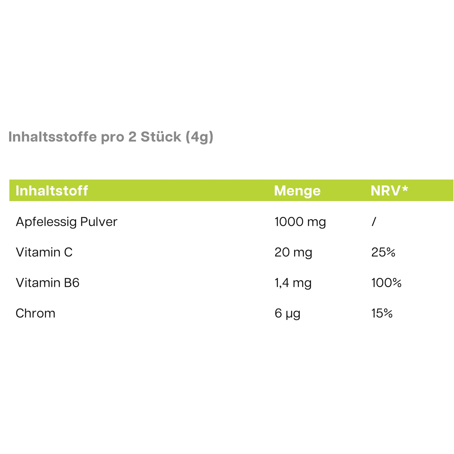 Apfelessig + C + B6 + Chrom Gummies - dkansnatural