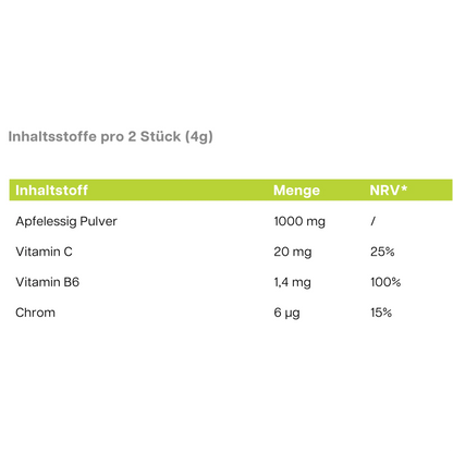 Apfelessig + C + B6 + Chrom Gummies - dkansnatural