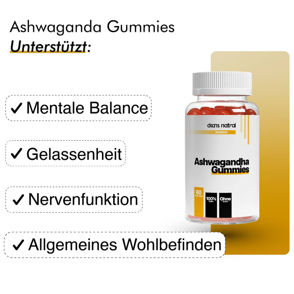 Ashwagandha + Vitamin B6 Gummies - dkansnatural