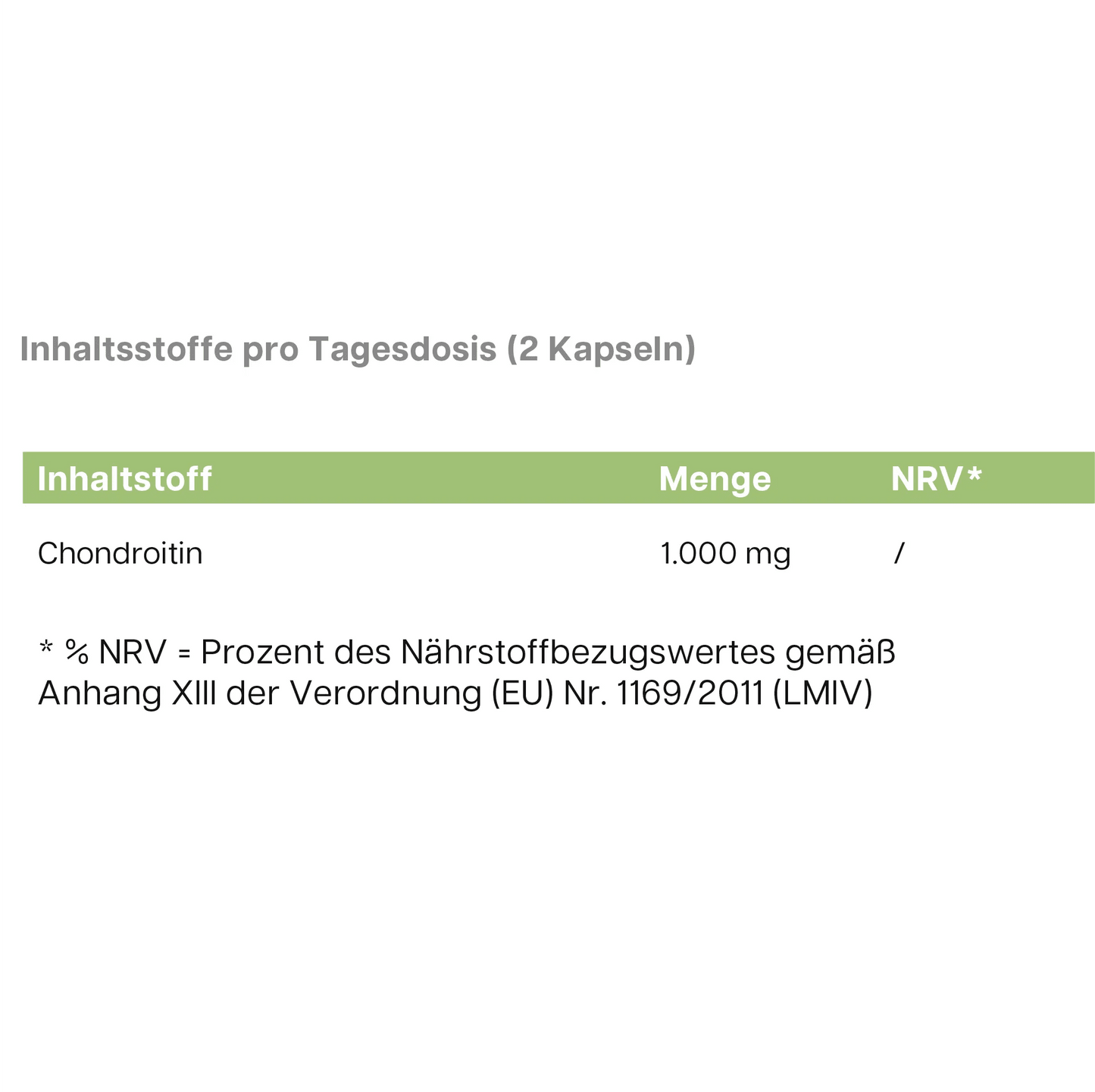Chondroitin Dose Vorderseite – hochdosiertes Gelenkschutz Supplement dkansnatural