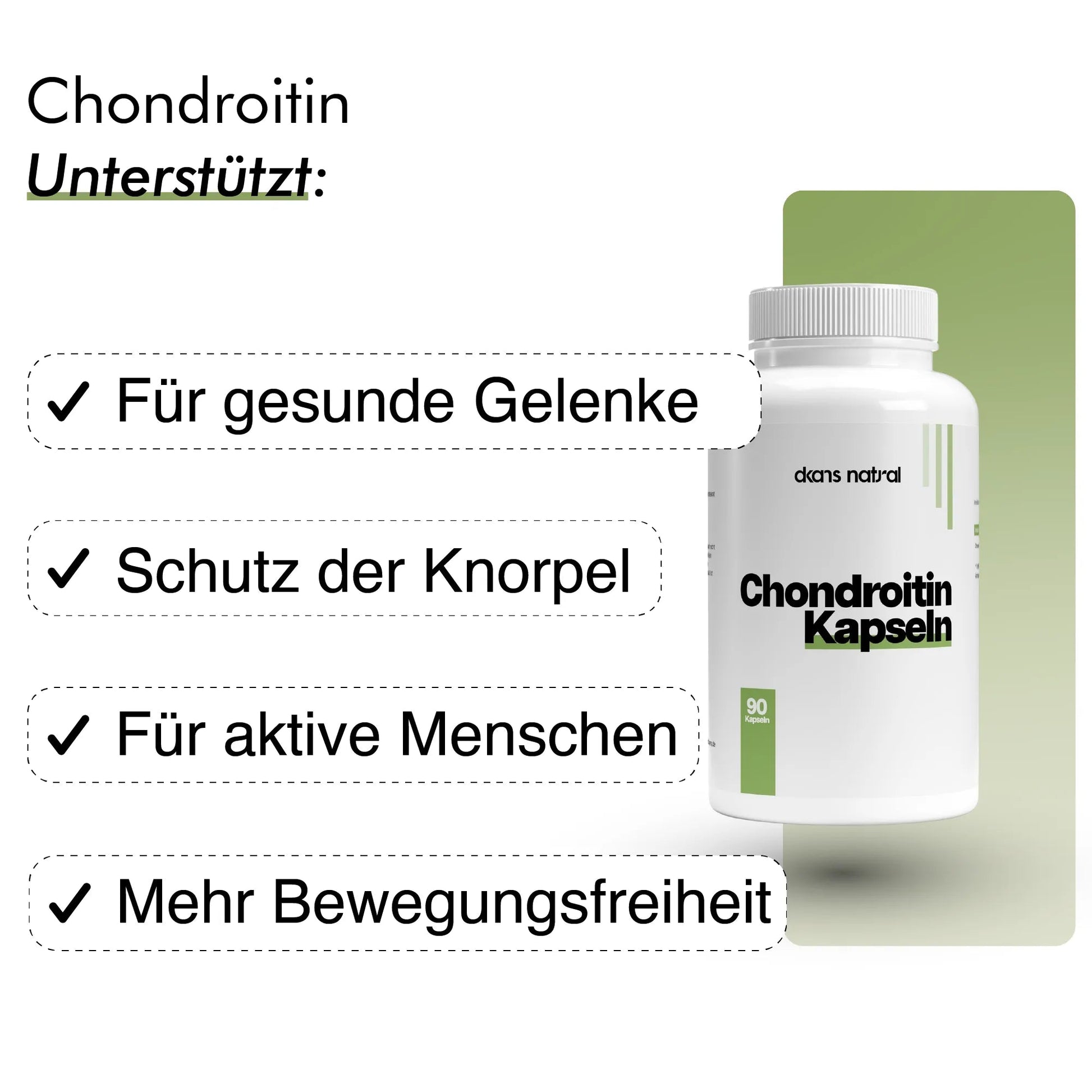 dkansnatural Chondroitin Supplement – Nahrungsergänzungsmittel für Gelenke Knorpel und Arthrose
