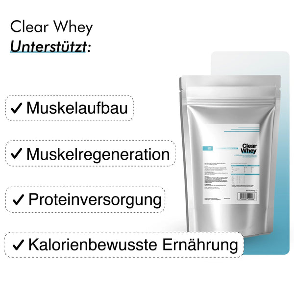 dkansnatural Clear Whey Protein Dose Zitrone – 25g Protein pro Portion, zuckerfrei, laktosefrei