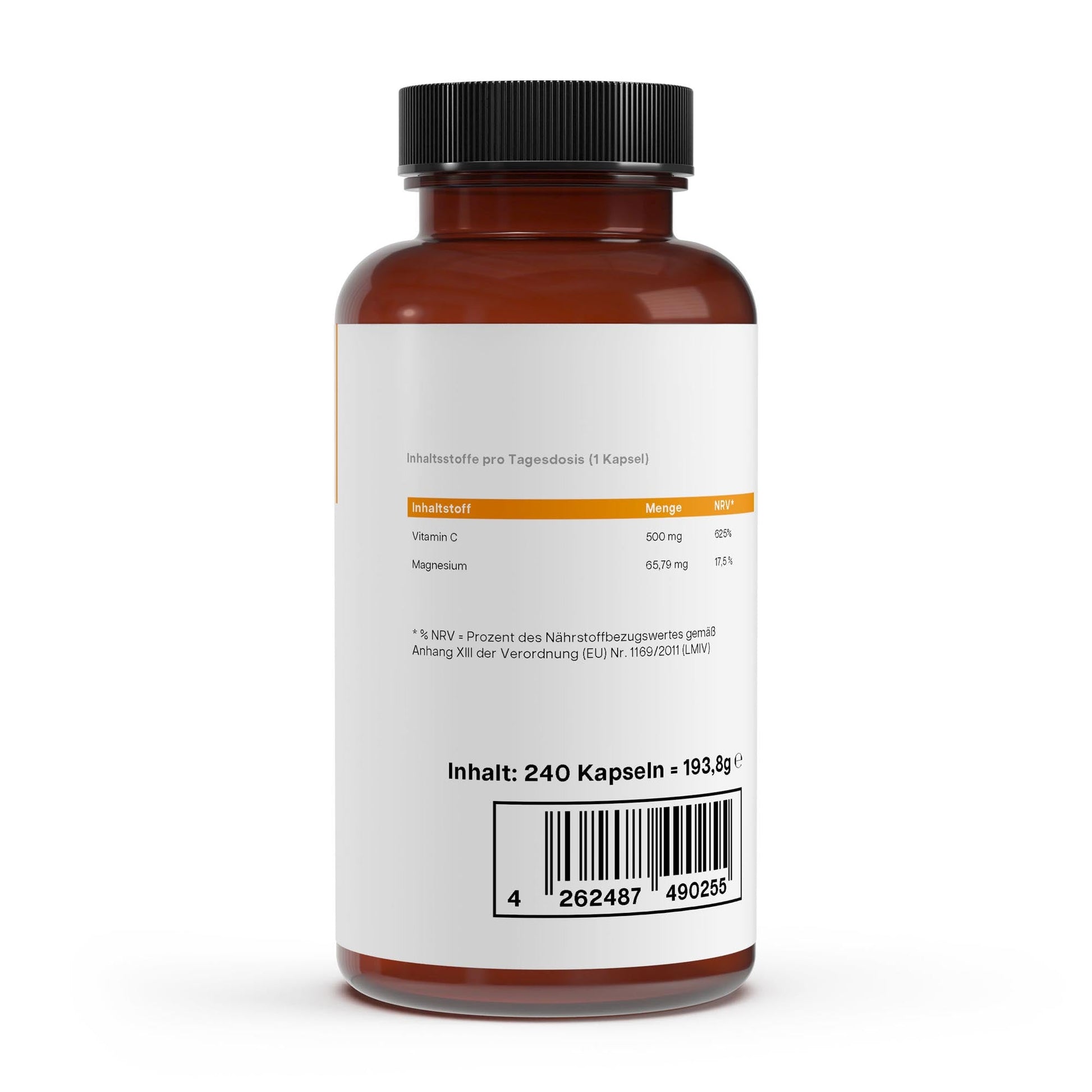 Gepuffertes Vitamin C 500mg + Magnesium - 240 Kapseln - dkansnatural
