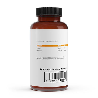 Gepuffertes Vitamin C 500mg + Magnesium - 240 Kapseln - dkansnatural