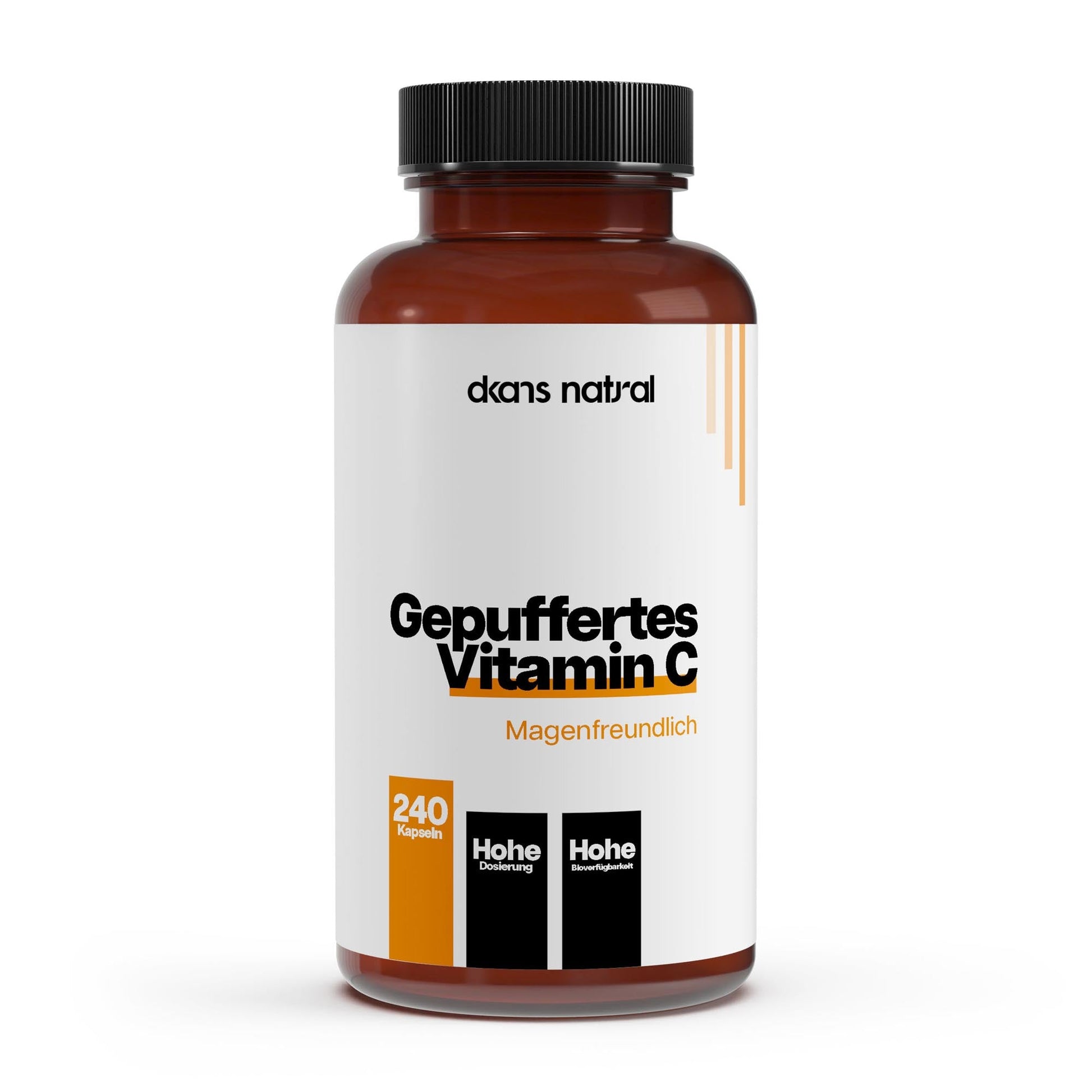 Gepuffertes Vitamin C 500mg + Magnesium - 240 Kapseln - dkansnatural