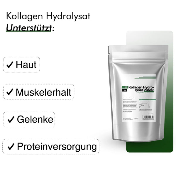 dkansnatural Kollagen Pulver Dose – hydrolysiertes Kollagen Supplement für Anti-Aging und Gelenke