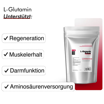 dkansnatural L-Glutamin Pulver – Nahrungsergänzungsmittel für Sportler Immunsystem und Darm