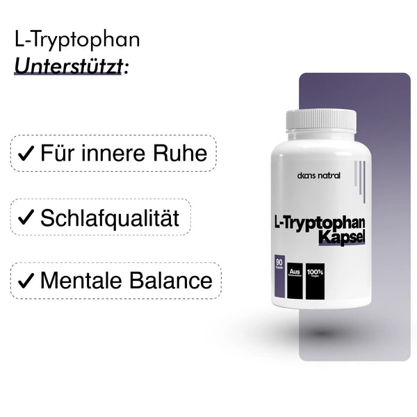 dkansnatural L-Tryptophan Supplement – natürliche Unterstützung für Schlafqualität und Wohlbefinden