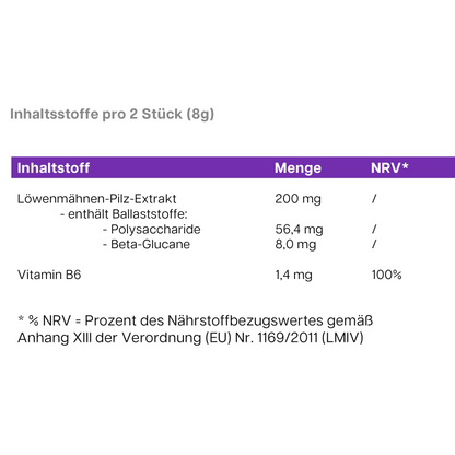 Löwenmähne + Vitamin B6 Gummies - dkansnatural