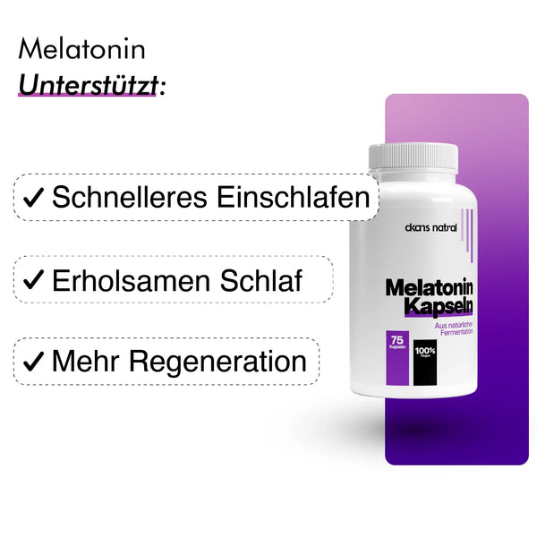 dkansnatural Melatonin Supplement – Schlafmittel ohne Abhängigkeit für bessere Schlafqualität
