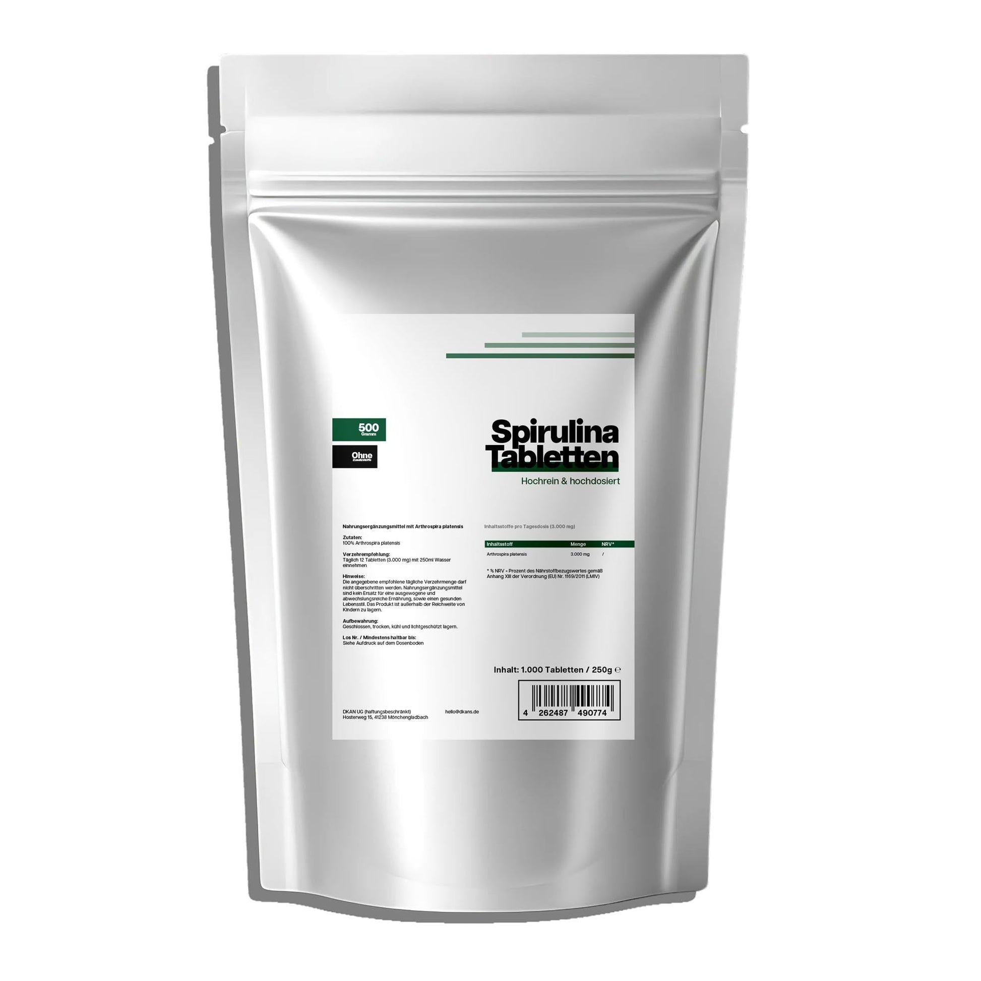Spirulina Pulver von dkansnatural – Blaualgen Superfood reich an Protein Eisen und B-Vitaminen