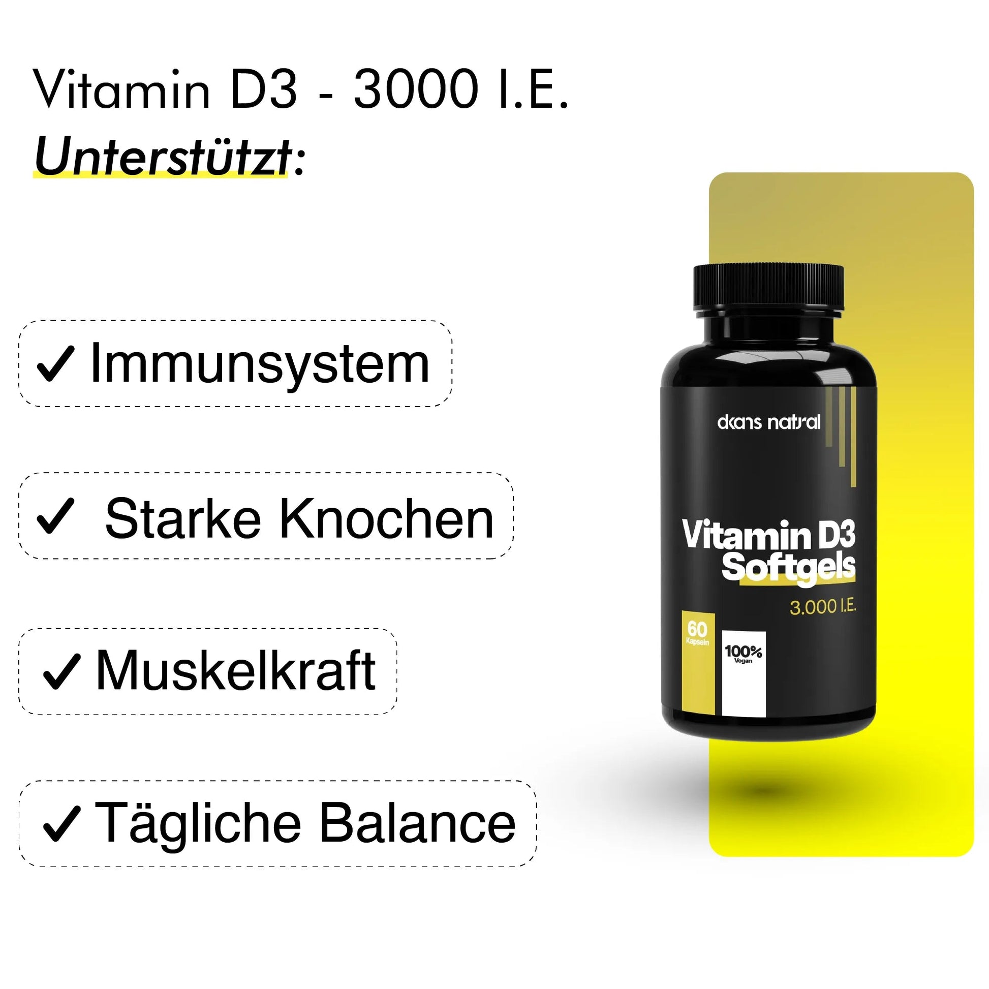 Vitamin D3 3.000 I.E - dkansnatural