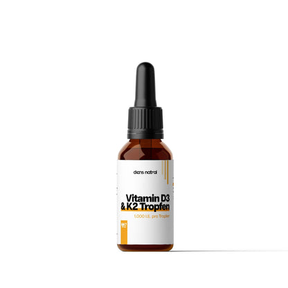 Vitamin D3 + K2 - 1.700 Tropfen (1.000 I.E.) - dkansnatural
